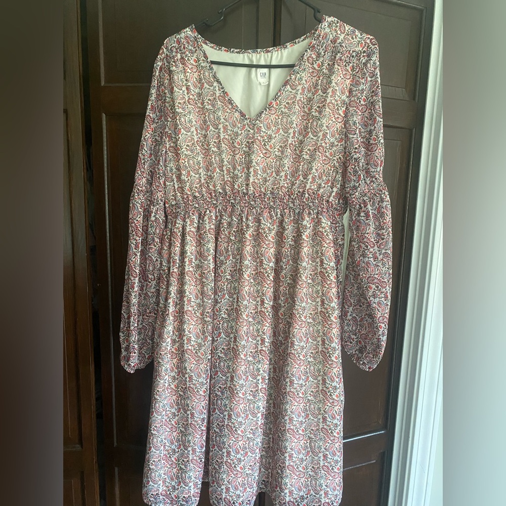 GAP Maternity Floral Long Sleeve Dress